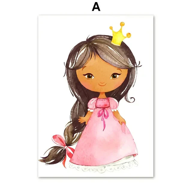 Ballet Princess Castle Nursery Wall Art Canvas Prints