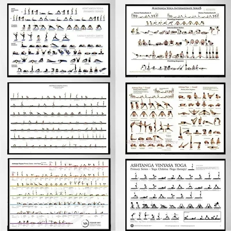 Ashtanga Yoga Canvas Wall Art Poster for Home Decor