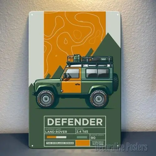 Camel Trophy Defender Metal Car Poster Sign 20x30cm