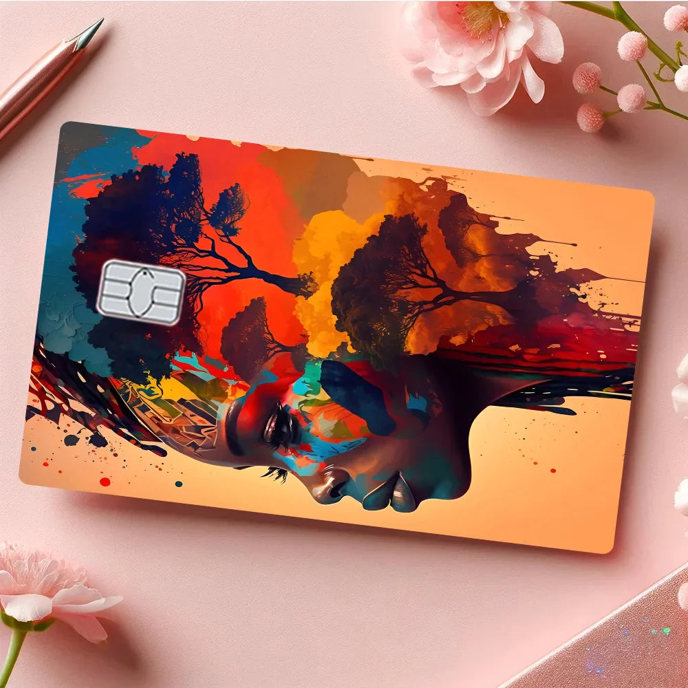 African Black Woman Credit Card Sticker - Anti-scratch Gift