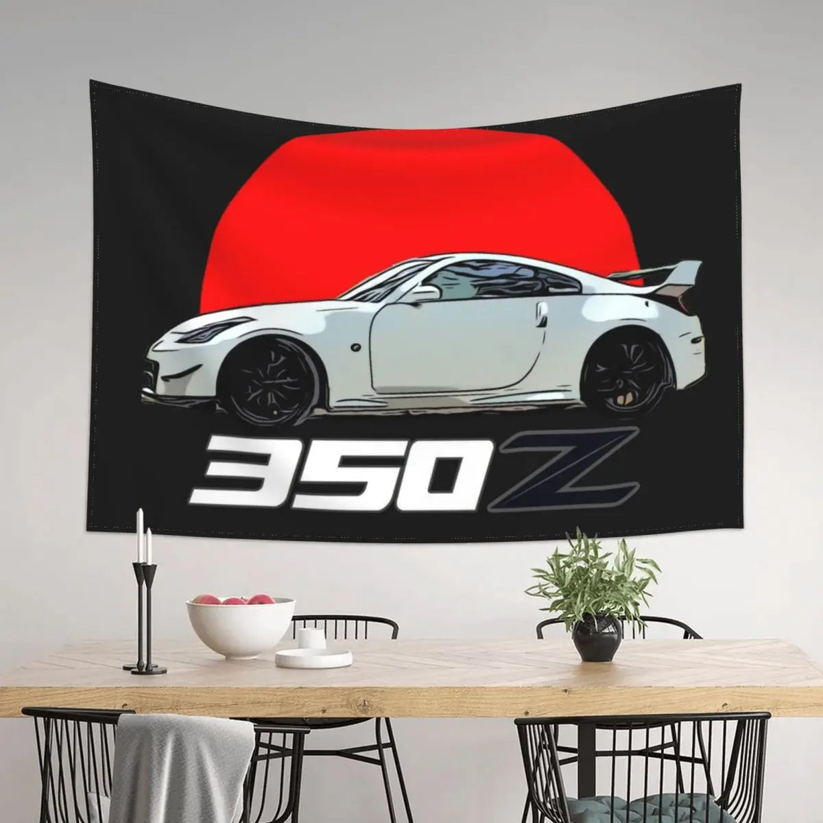 White 350z Wall Tapestry Christmas Home Decor Mural