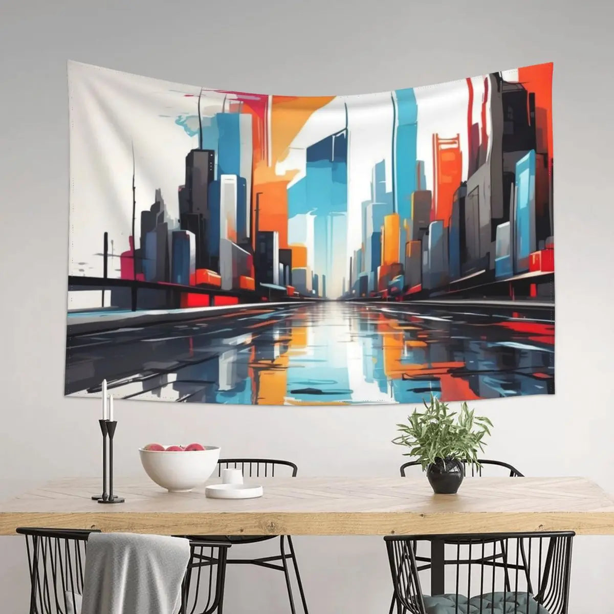 Colorful City Tapestry Wall Decor Nordic Home Decor