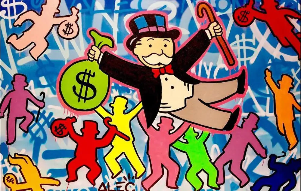 Alec Monopoly Rich Life Graffiti Canvas Art Prints