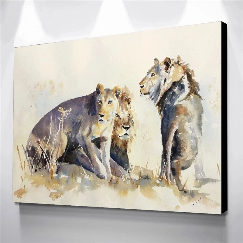 Abstract Animal Canvas Wall Art for Living Room