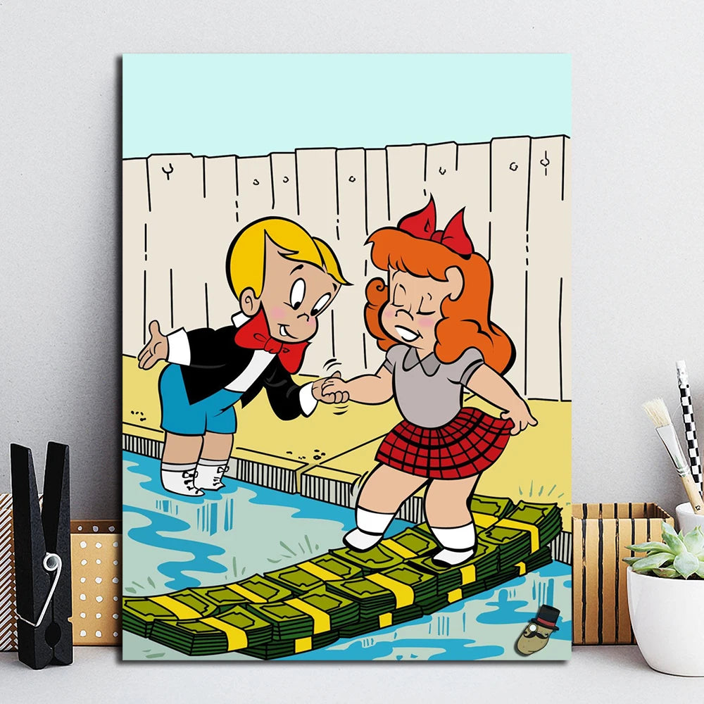 Alec Monopoly Richie Rich Canvas Wall Art Poster
