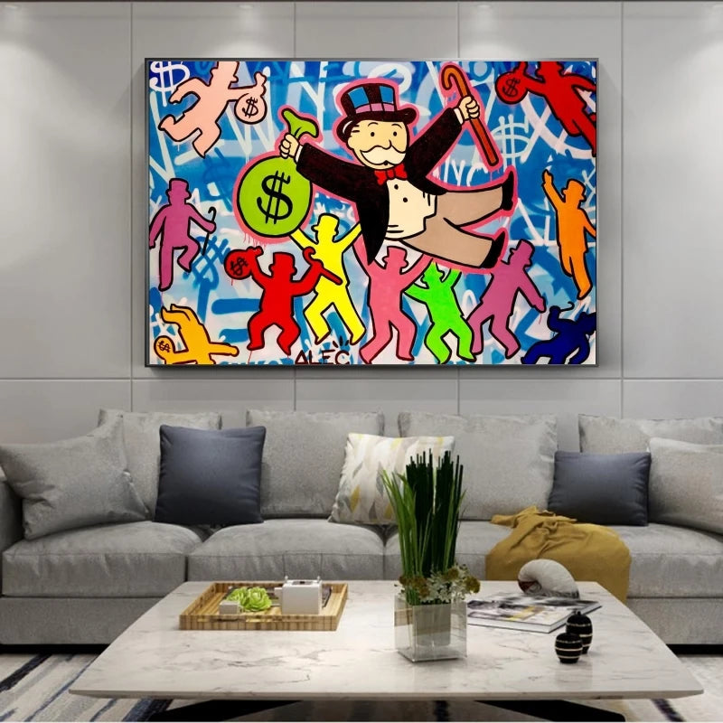 Alec Monopoly Rich Life Graffiti Canvas Art Prints