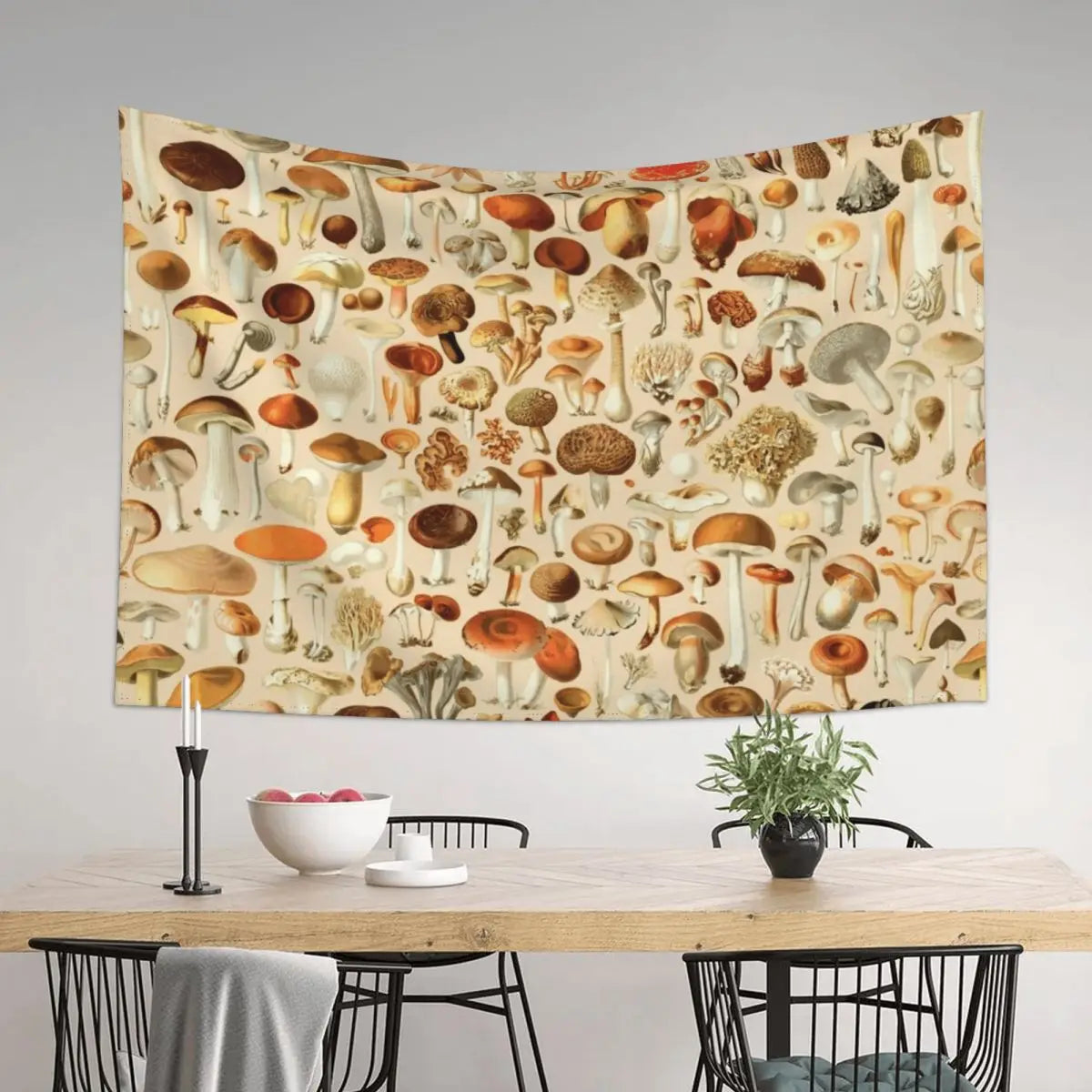 Mushroom Tapestry Wall Decor for Girls Room