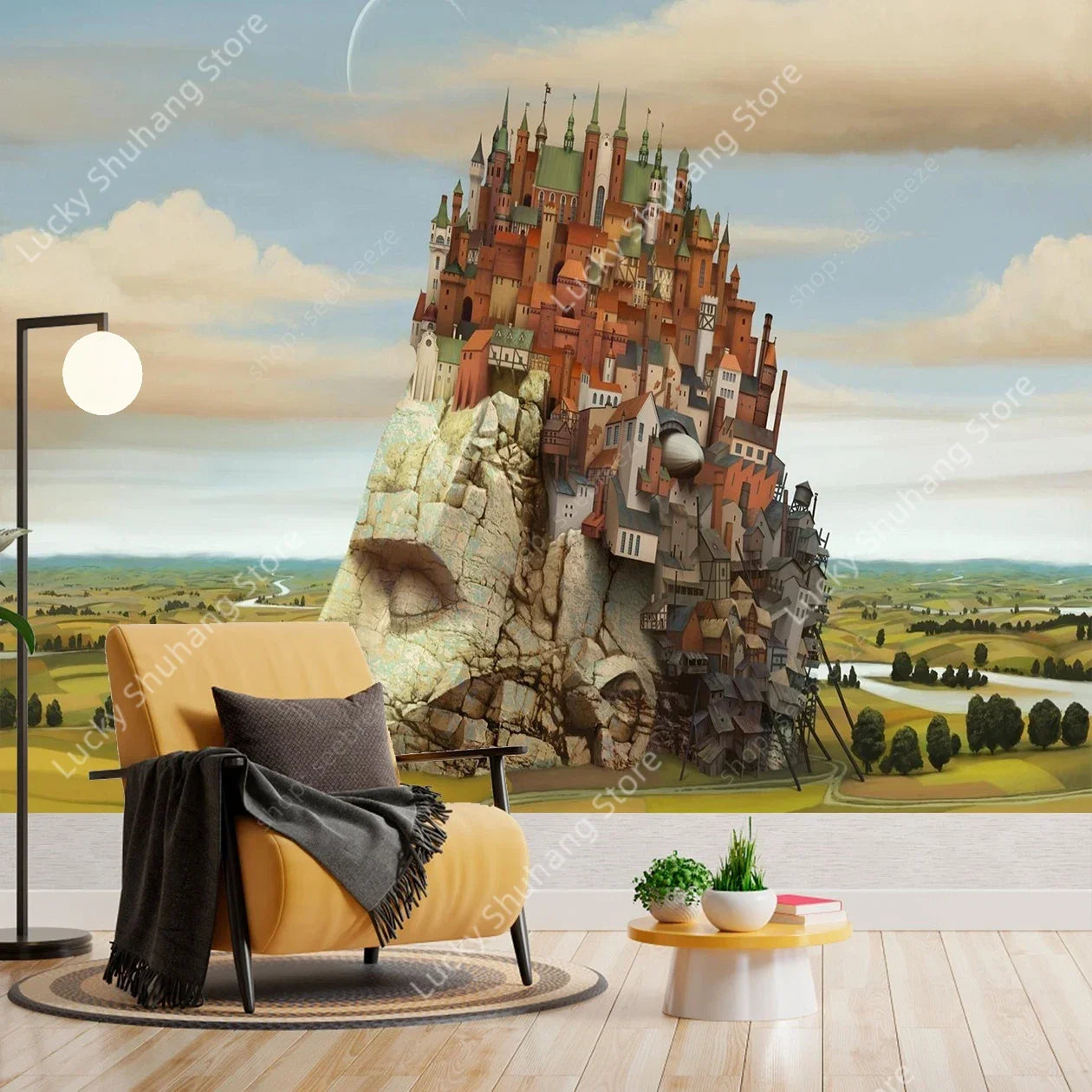 Medieval Castle Tapestry Wall Art Decor