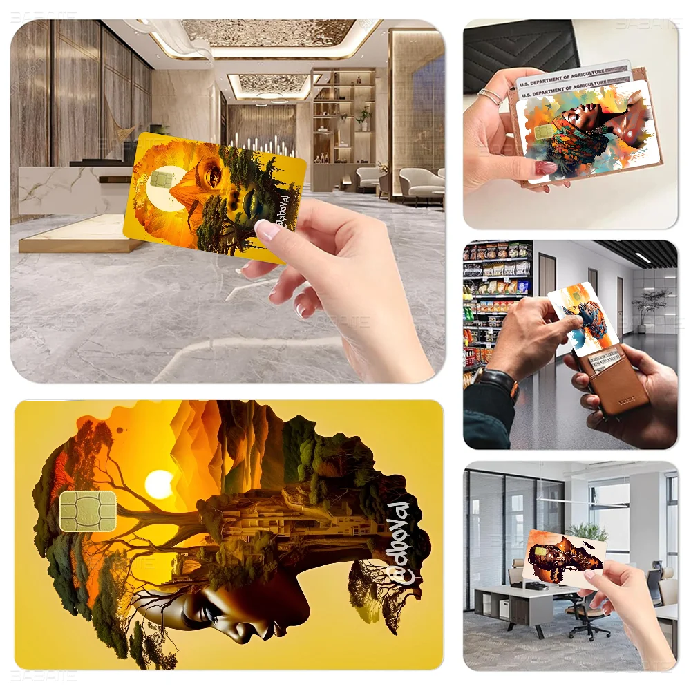 African Black Woman Credit Card Sticker - Anti-scratch Gift