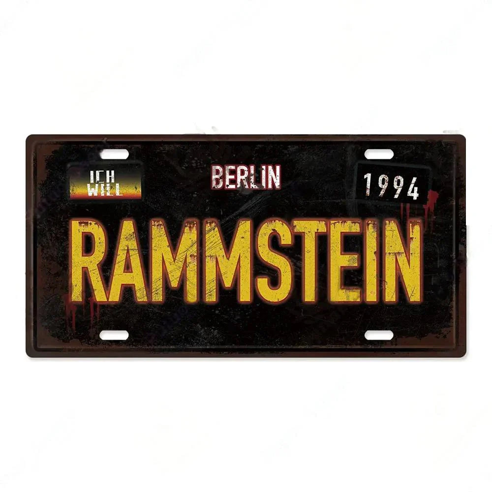 Vintage Band Metal Sign Decor for Bar Room