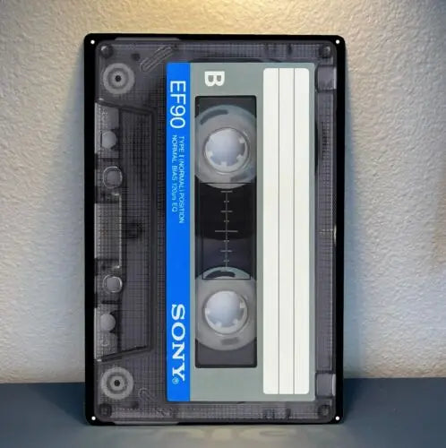 Vintage Ef90 Cassette Tape Metal Poster Sign 20x30cm