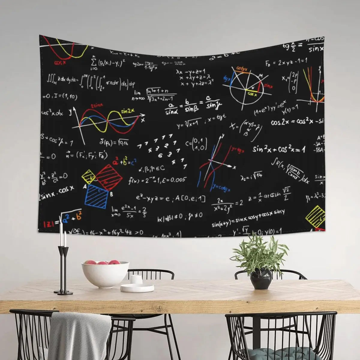 Physics Equations Aesthetic Tapestry Decor