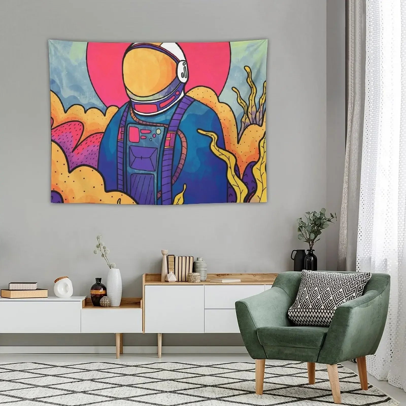 Aesthetic Planet Explorer Tapestry Room Decor