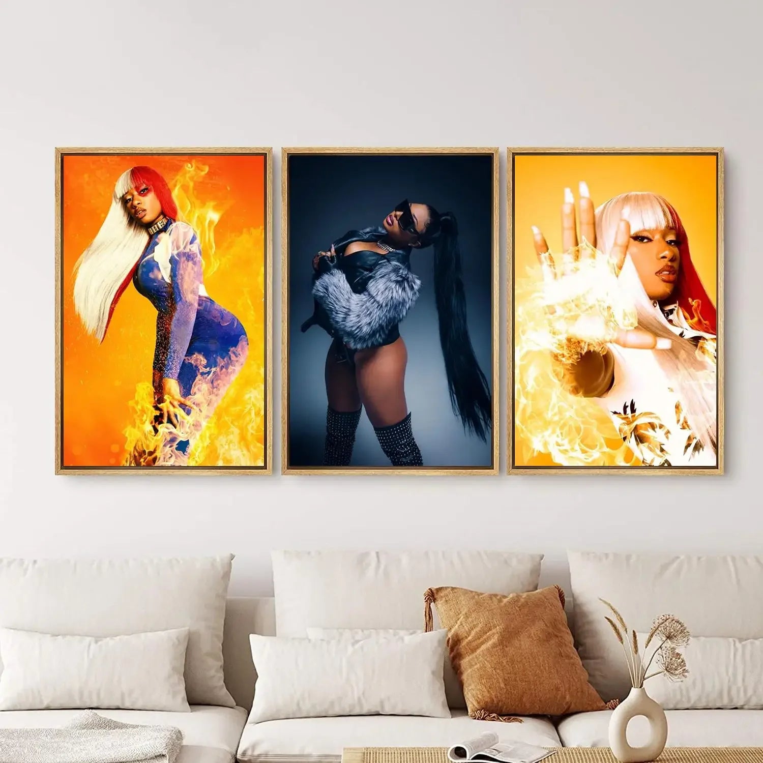 Megan Thee Stallion Canvas Art Poster for Bedroom Decor