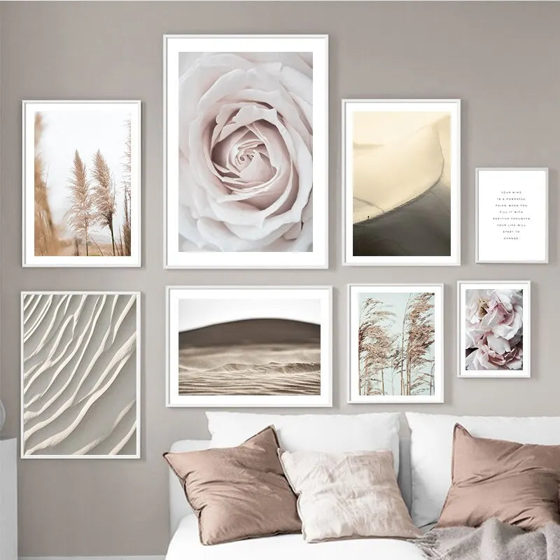 Boho Nordic Desert Flower Seeds Wall Art Poster Decor