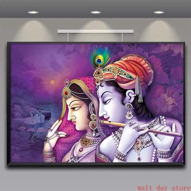 Ganesha Canvas Art Print - Hindu Elephant God Wall Decor