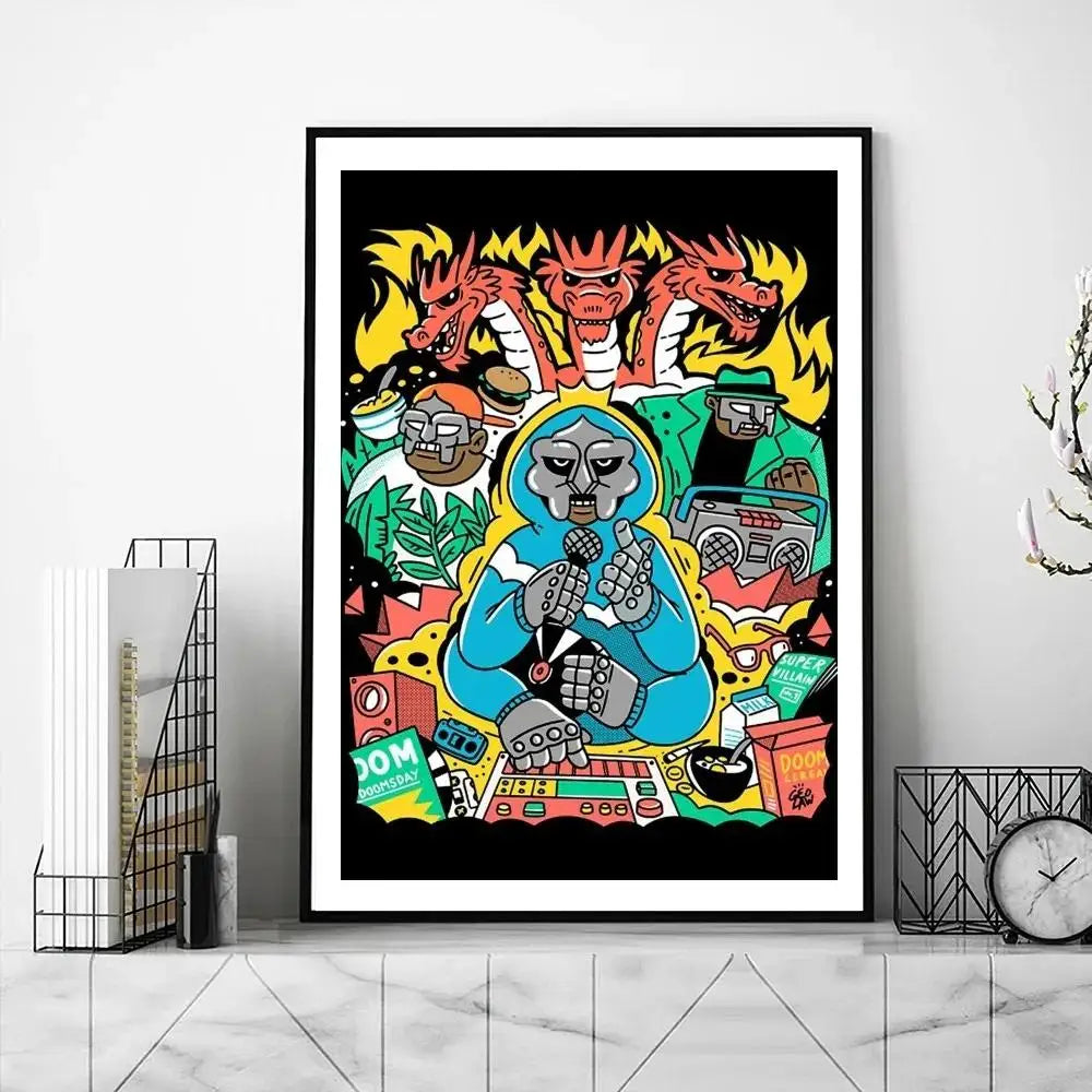 MF DOOM Hip Hop Poster Canvas Art Wall Decor