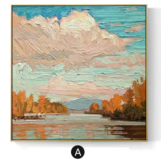 Thick Oil Landscape Painting Acrylic Wall Art Decor