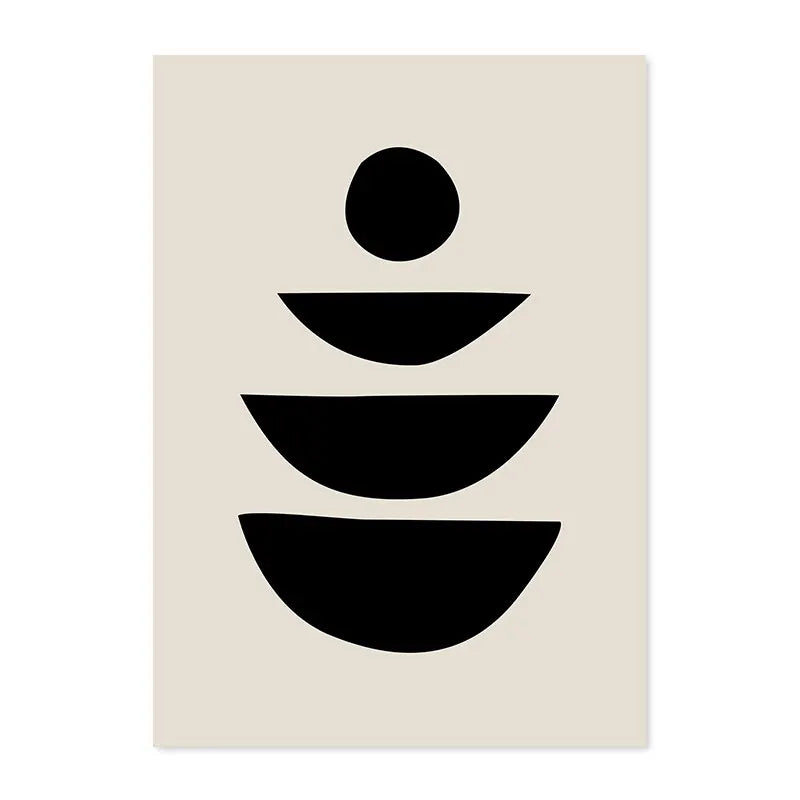 Boho Matisse Abstract Line Art Canvas Wall Print