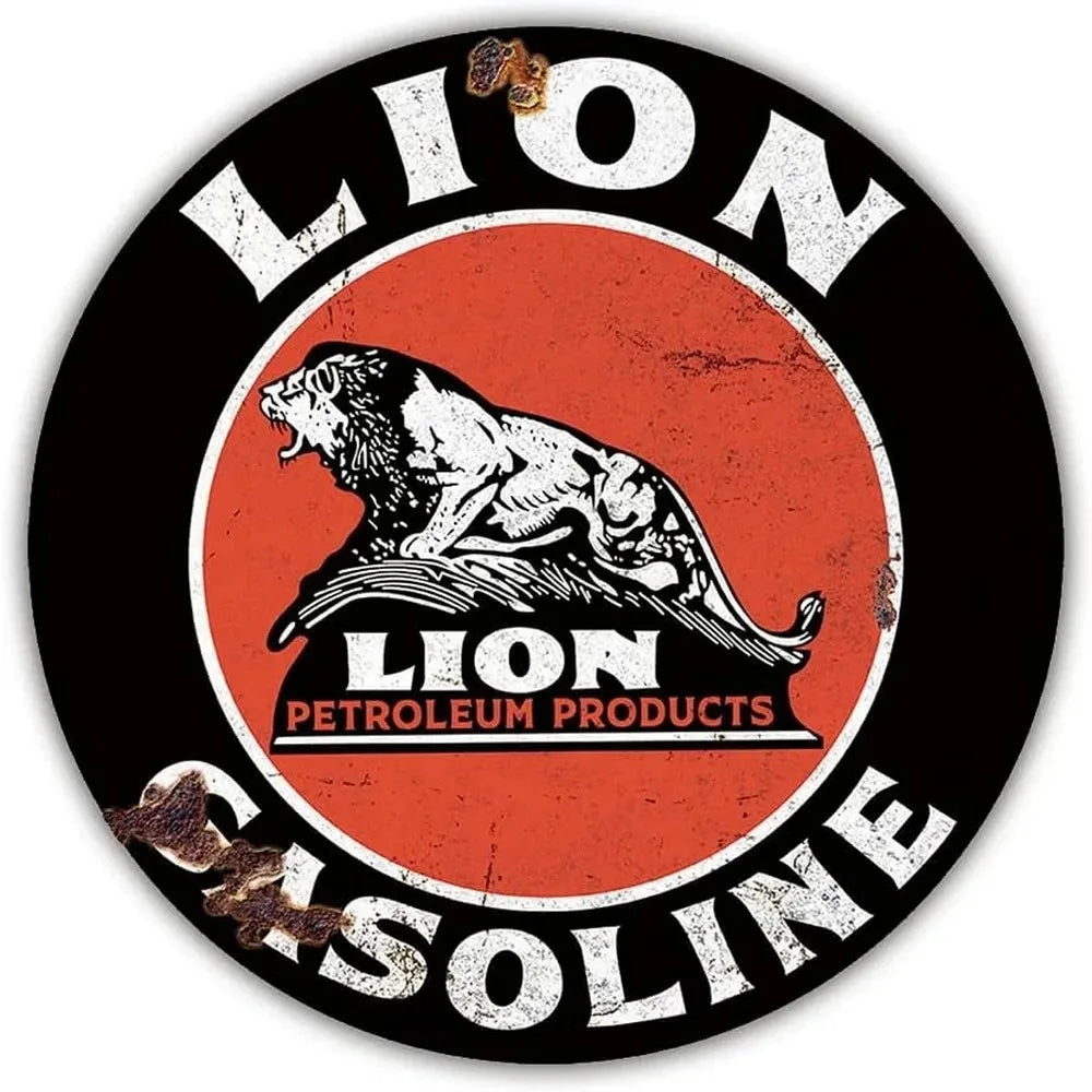 Retro Gasoline Metal Sign for Garage Bar Decor