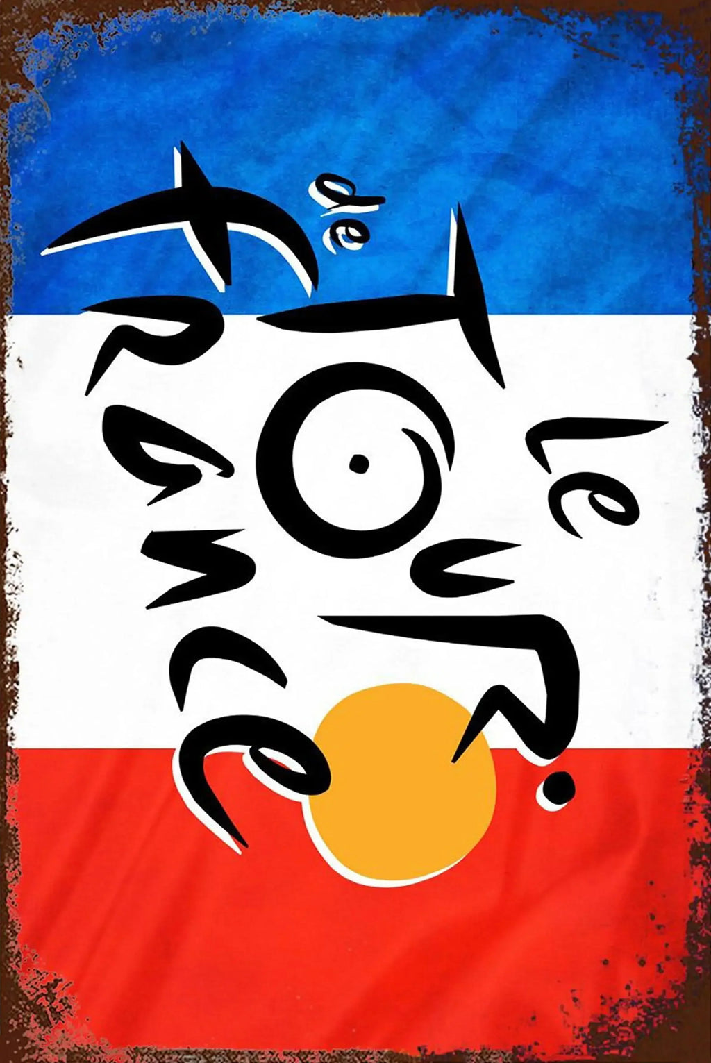 Tour de France Retro Cycling Metal Tin Sign Wall Art