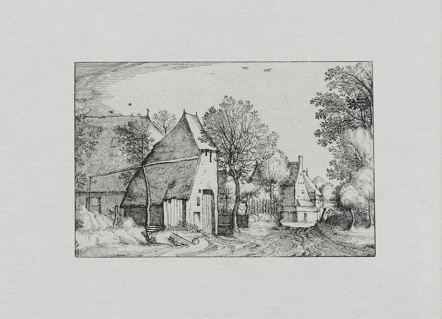 Vintage Country House Art Canvas Wall Decor Print