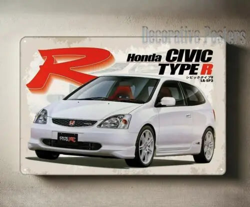 Honda Civic Type R Metal Tin Sign 20x30cm Poster