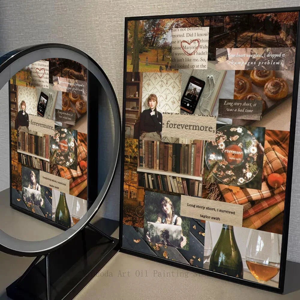 Taylor Swift Art Poster Waterproof Sticker Wall Decor