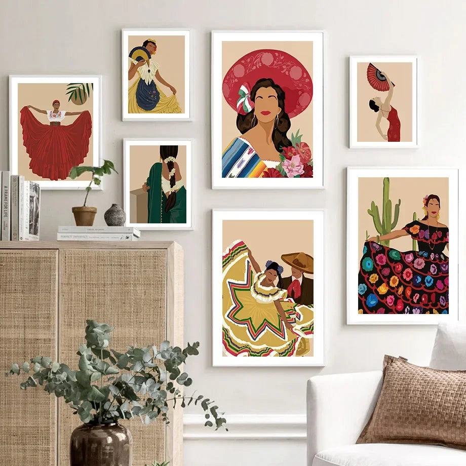 Spanish Dance Canvas Art: Modern Wall Decor Poster