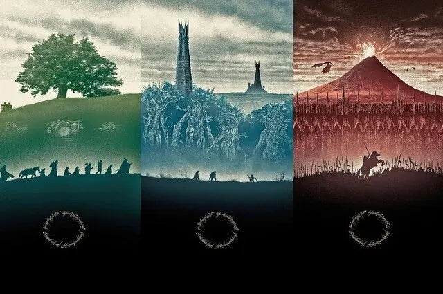 Vintage Middle Earth Map Canvas Wall Art Decor