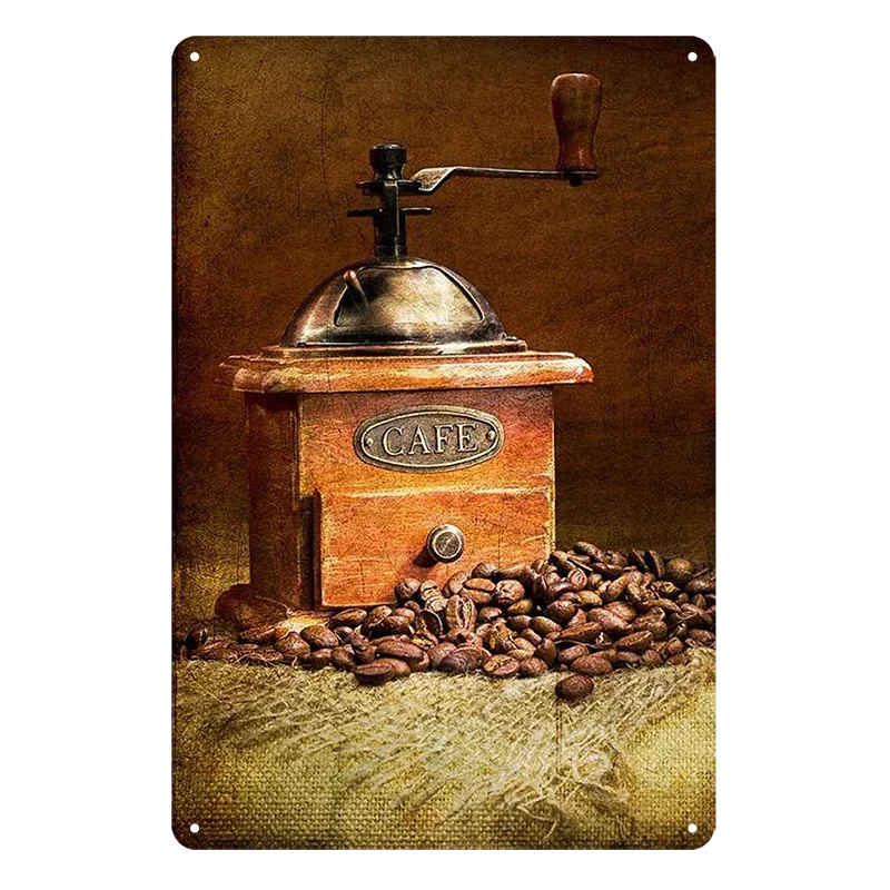 Vintage Coffee Bar Metal Tin Sign Wall Decor