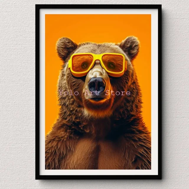 Tiger Coffee Canvas Art Print for Living Room Decor