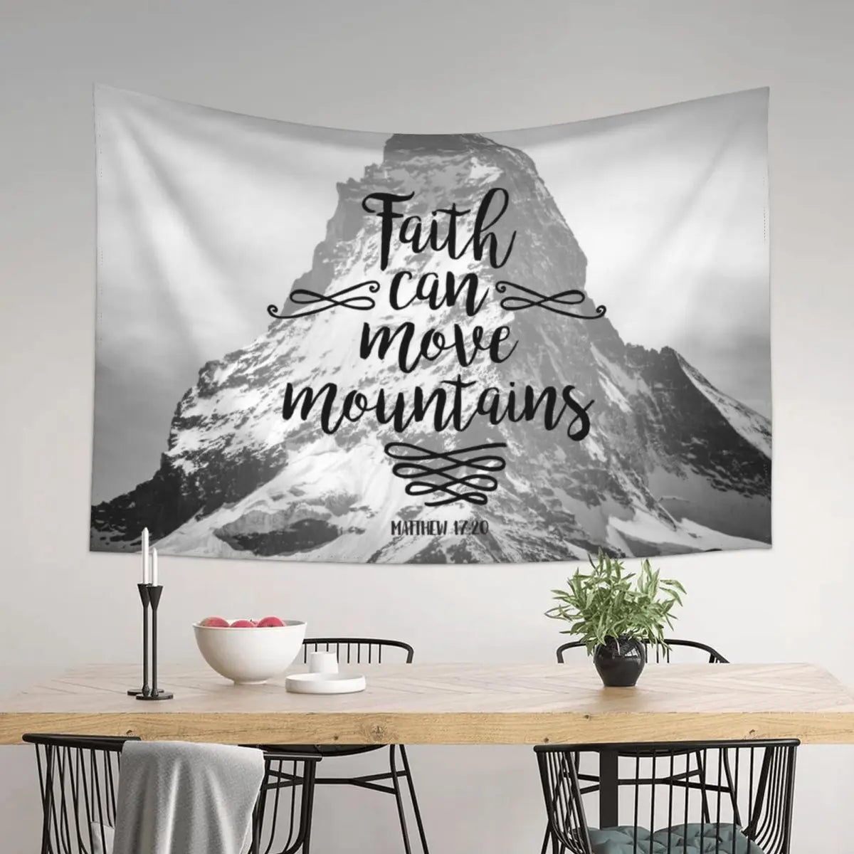 Matthew 17:20 Christian Tapestry Wall Decor