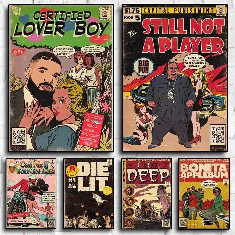 Nordic Rap Album Canvas Prints: Drake, Tyler, Die Lit