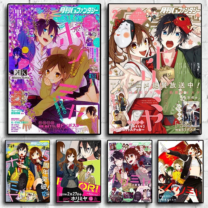 Horimiya Anime Figure Canvas Poster Wall Art Decor