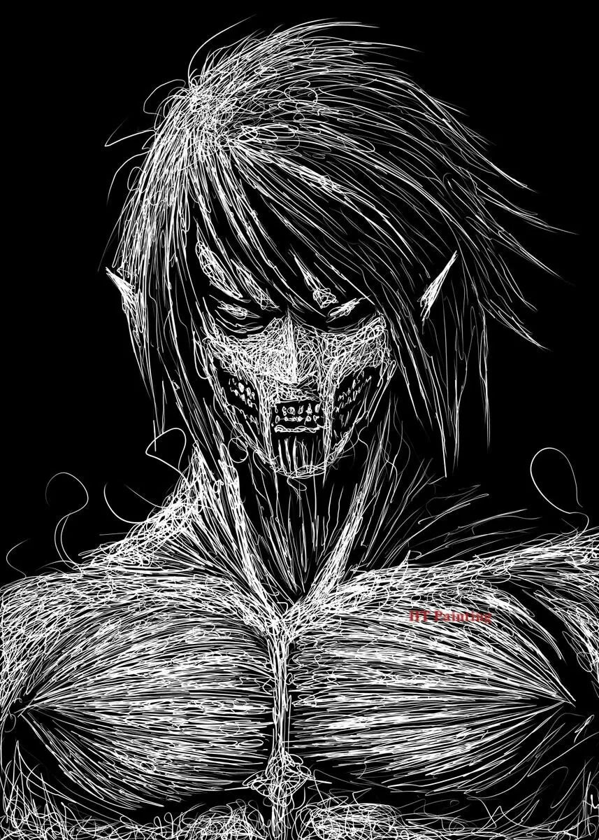 Attack on Titan Titan Characters Canvas Poster Art