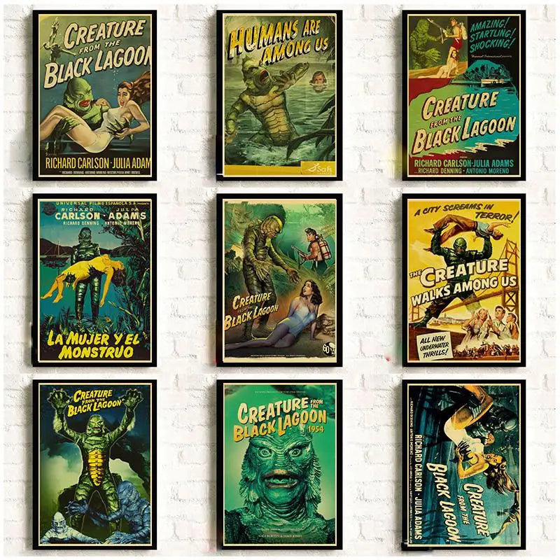 Creature from the Black Lagoon Retro Poster Print
