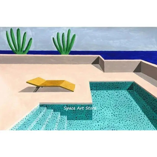 David Hockney Summer Pool Canvas Art Print Decor