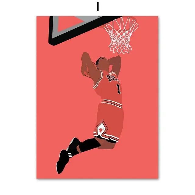 NBA Player Canvas Poster: Premium Basketball Wall Art