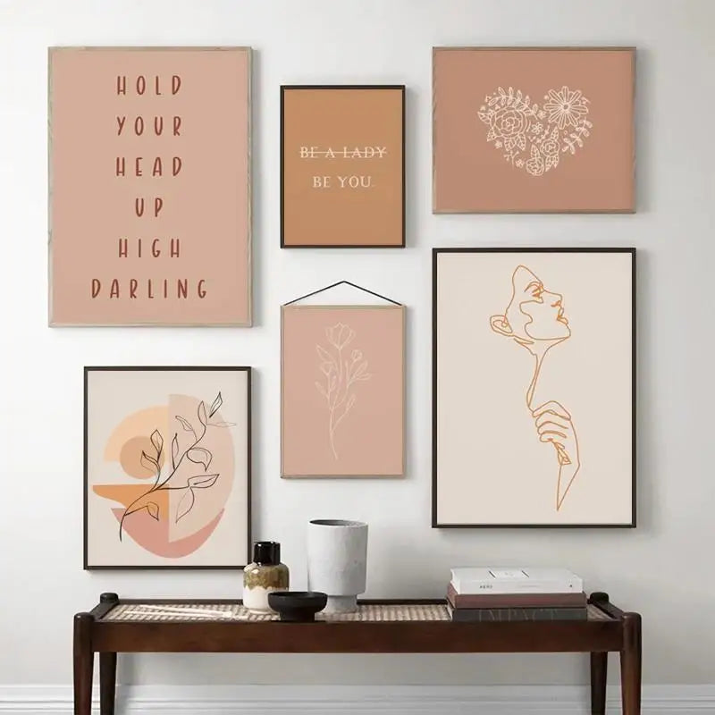 Boho Women Empowerment Canvas Art Prints for Home Decor