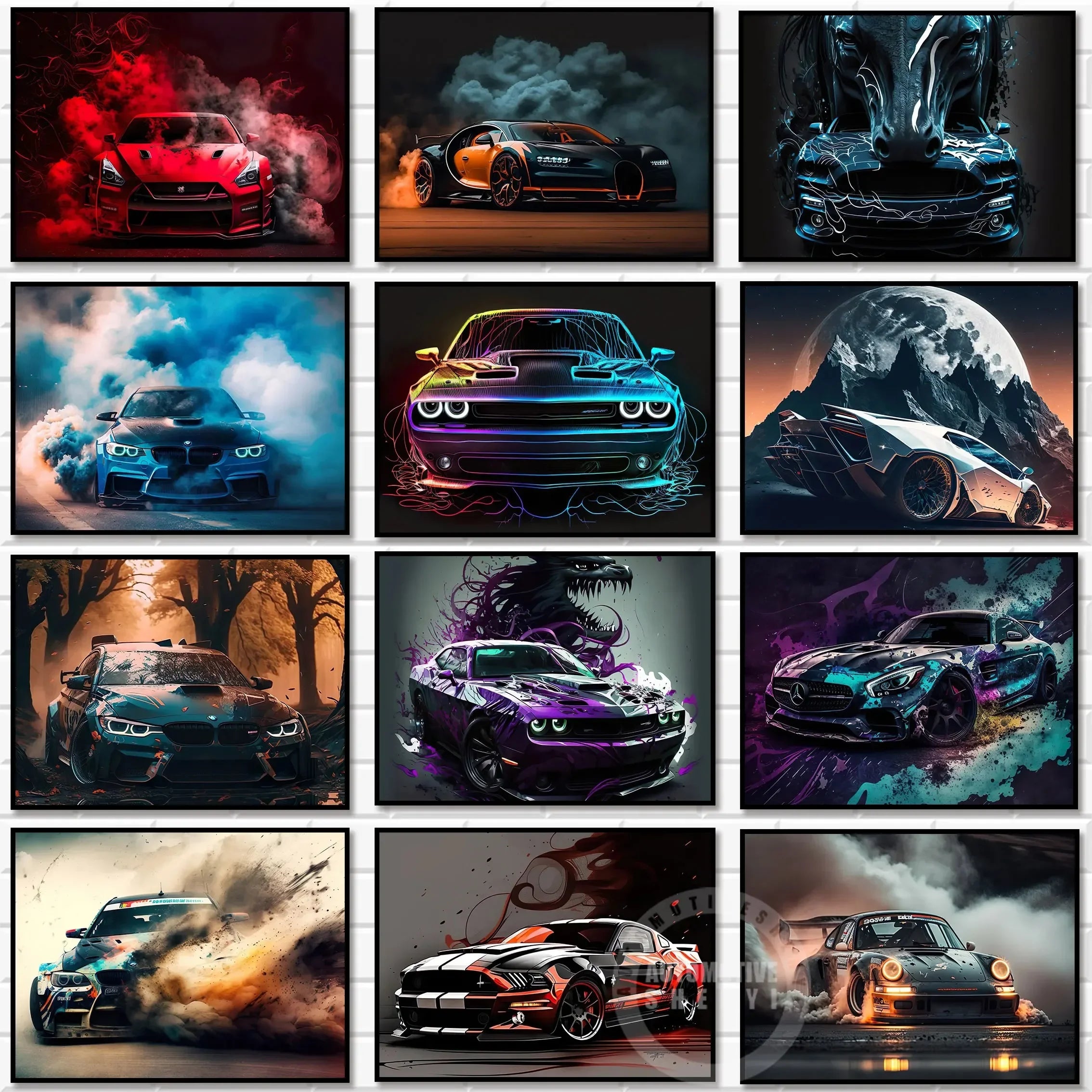 Vintage Super Car Canvas Print Wall Art Decor