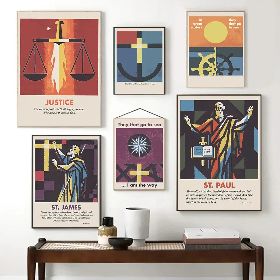 St Paul Cross Canvas Print: Bible Verse Wall Art Decor