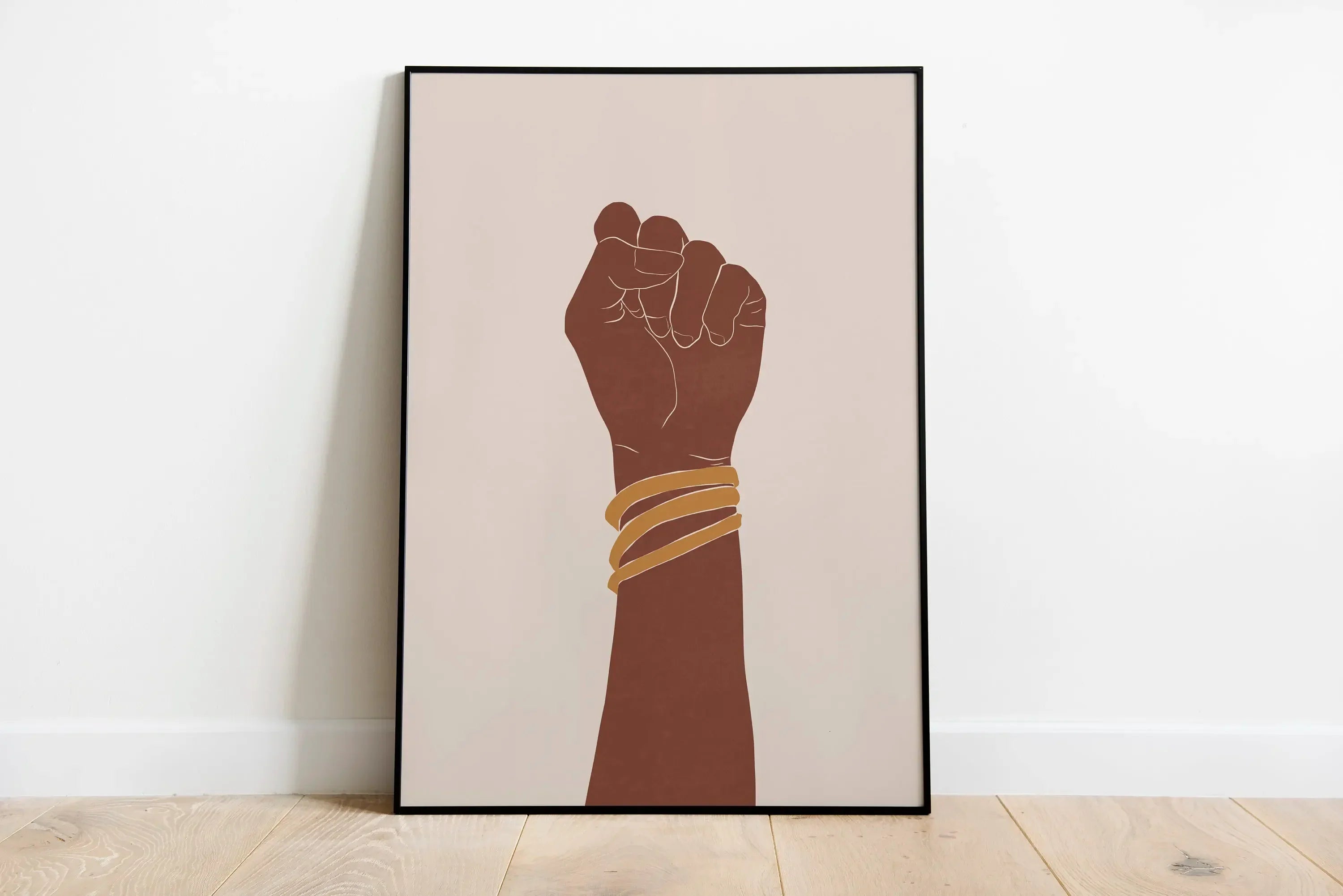 Abstract Woman Hand Art Print - Minimalist Feminine Canvas