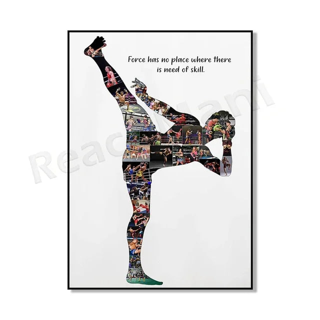 Muay Thai Art Print Martial Arts Wall Decor Poster