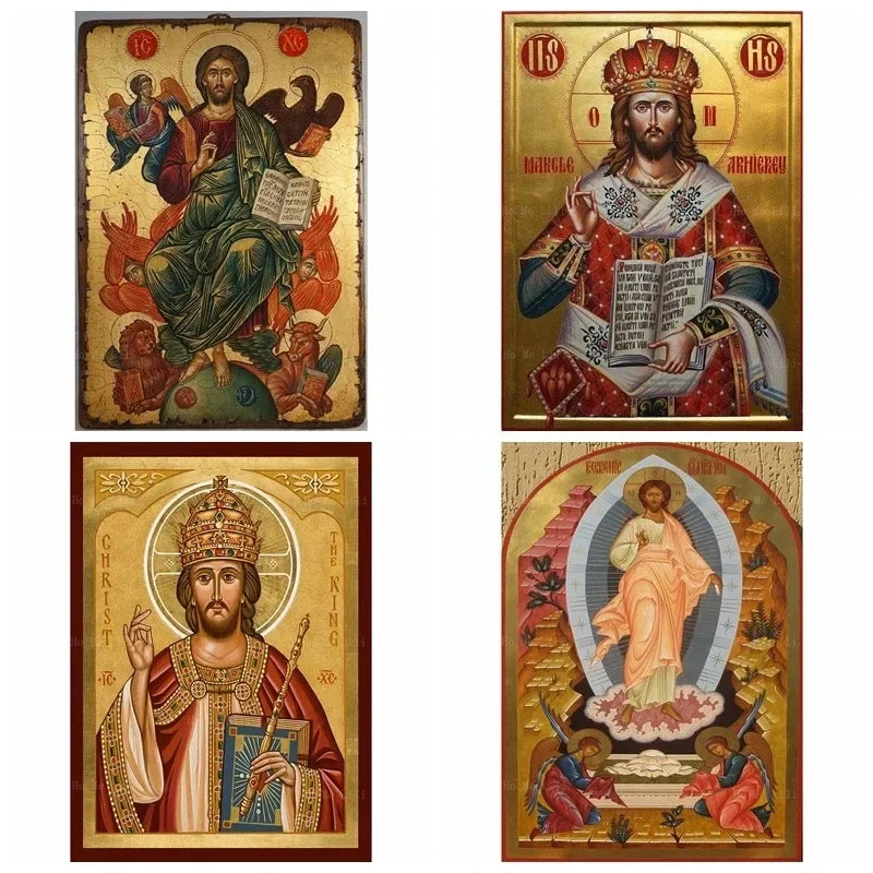 Christ the King Icon Canvas Art - Religious Home Decor