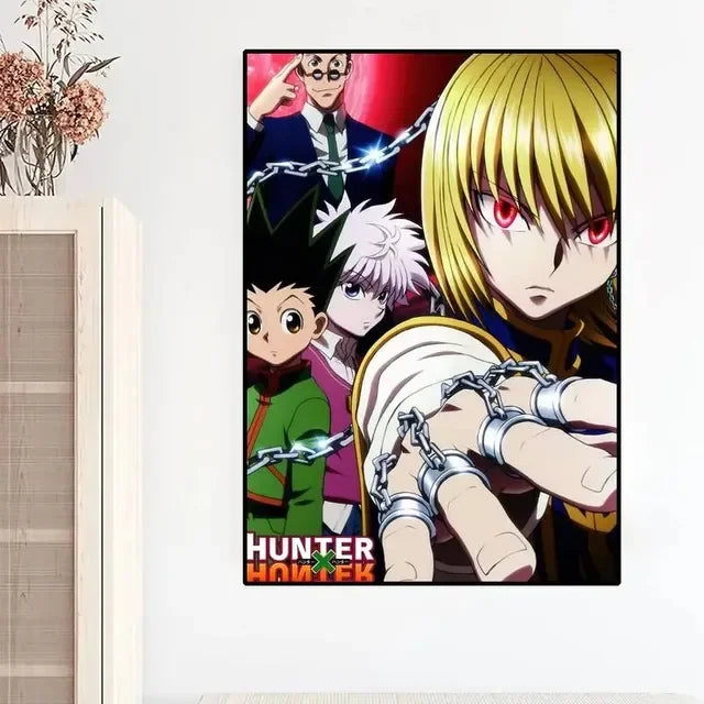 Hunter x Hunter Canvas Poster: Gon, Zoldyck, Hisoka Art