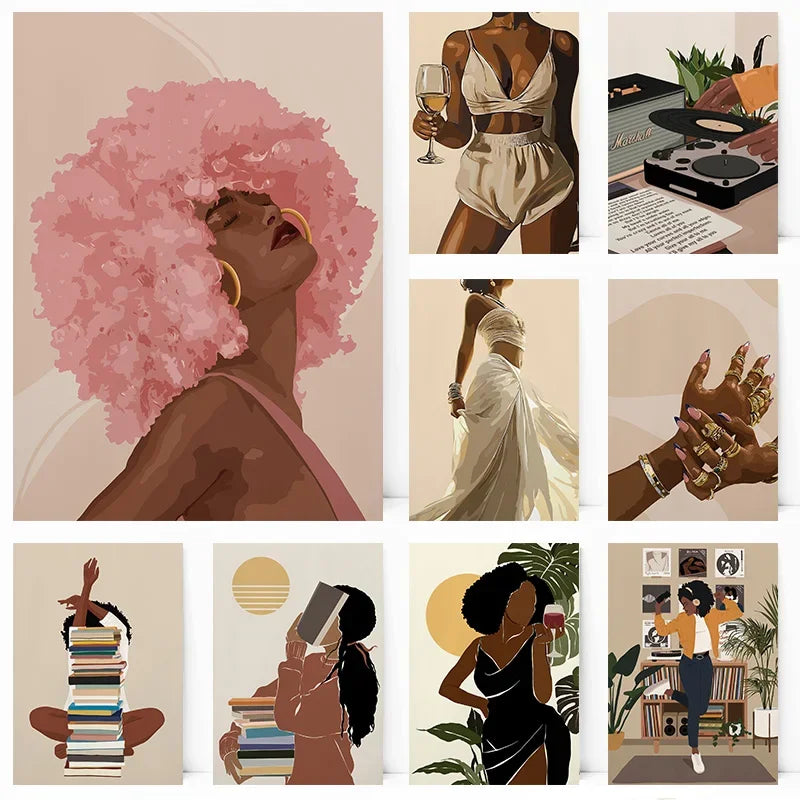 Black Couple Canvas Art: African American Wall Decor