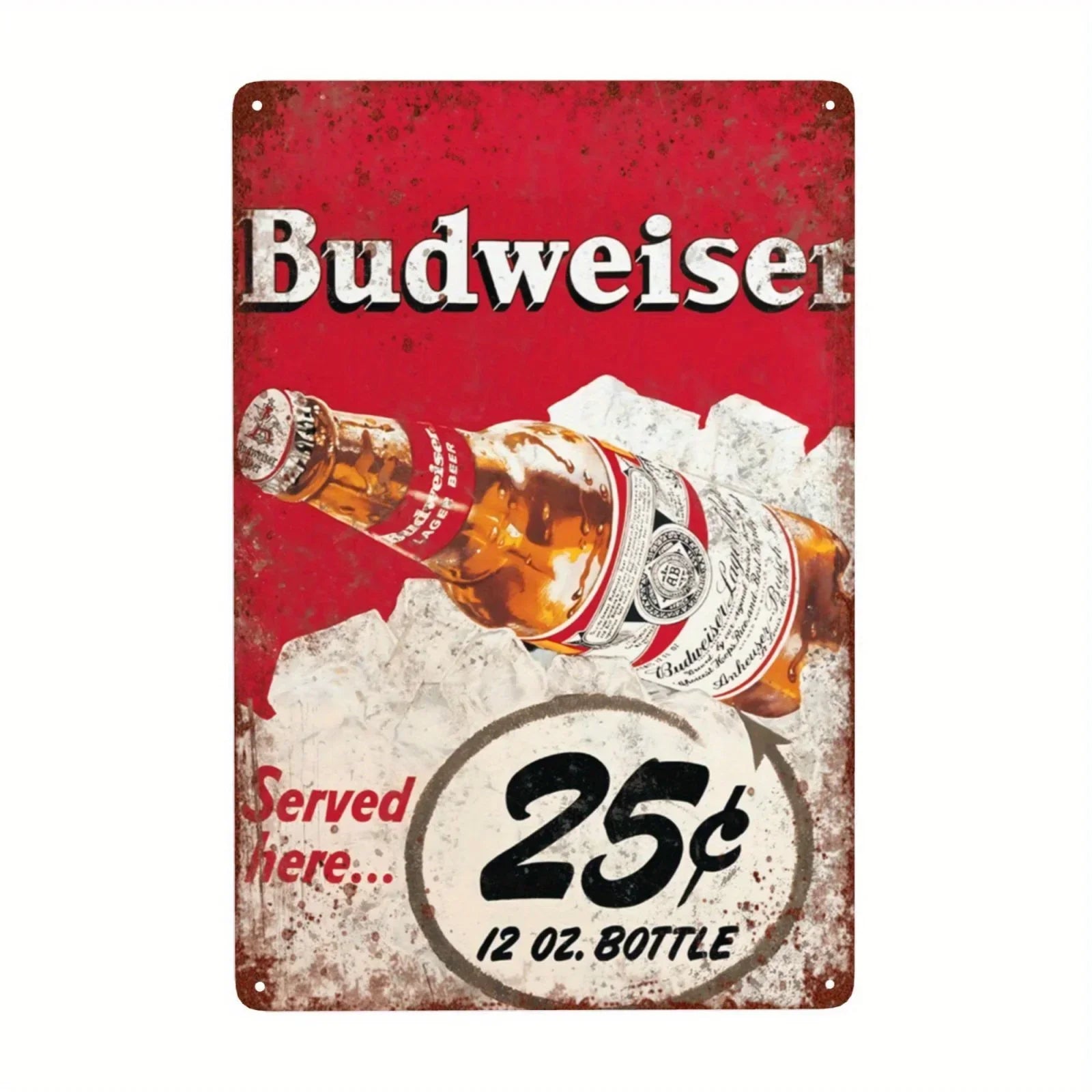 Vintage Shark Beer Tin Sign 20x30cm Retro Bar Decor