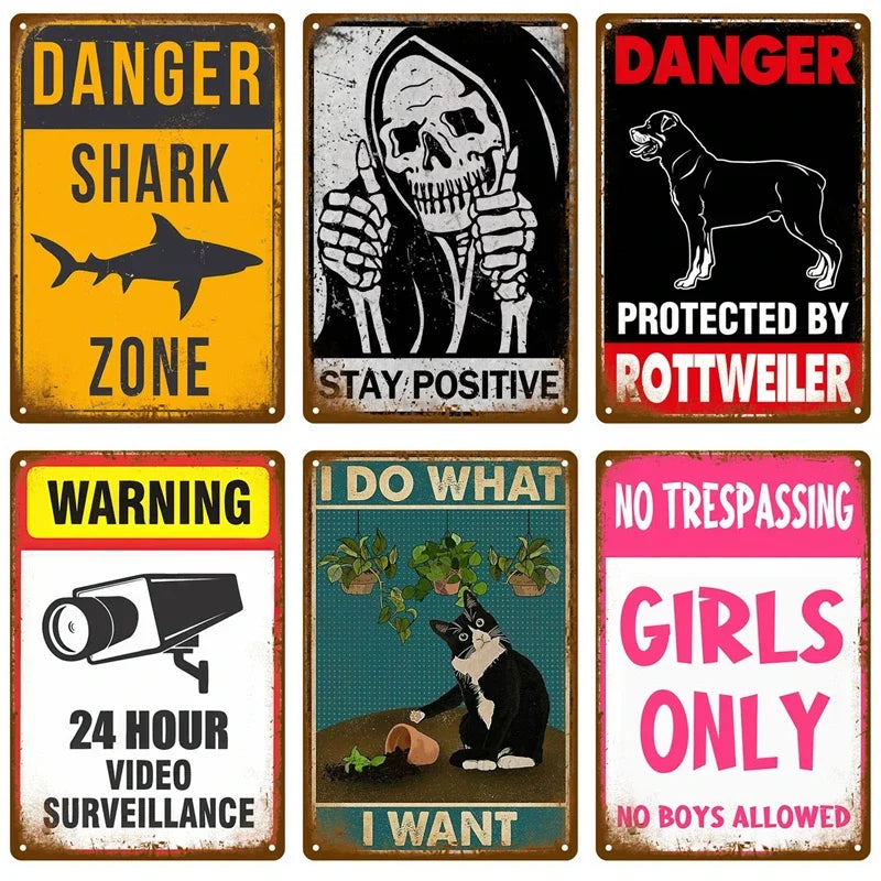 Retro Metal Tin Sign Wall Decor Bar Art Poster