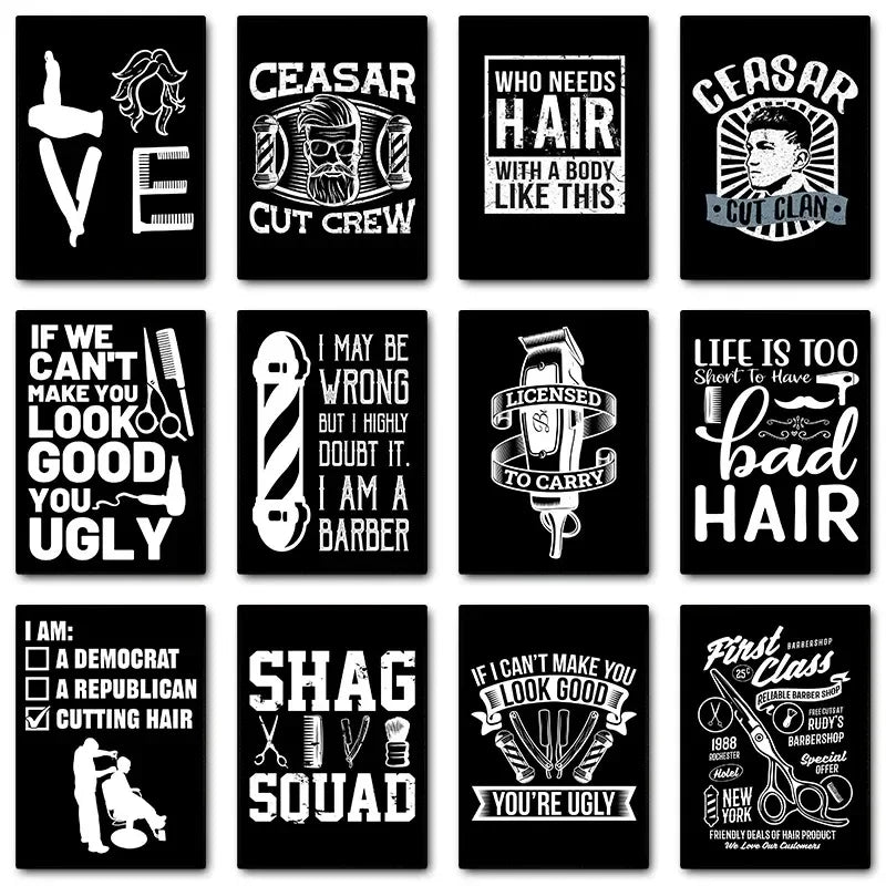 Hairdresser Quote Canvas Art for Salon Decor